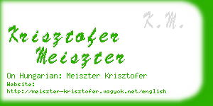 krisztofer meiszter business card